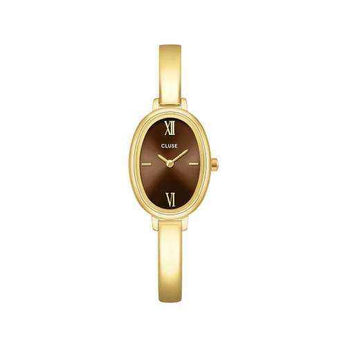 Montre CLUSE l'ovale femme bracelet acier inoxydable doré