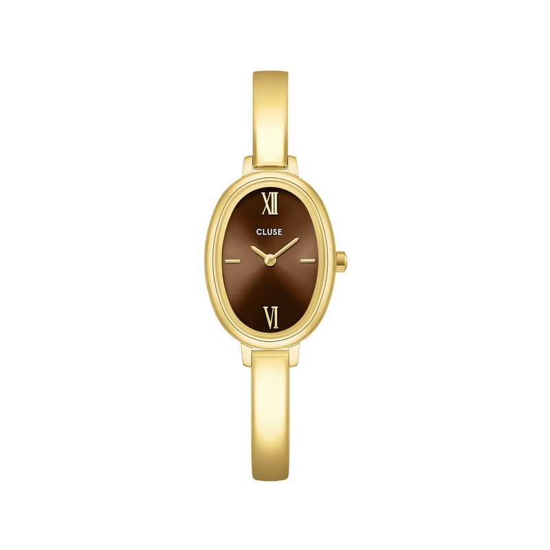 Montre CLUSE l'ovale femme bracelet acier inoxydable doré - vue 1
