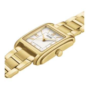 Montre CLUSE anglée femme bracelet acier inoxydable doré