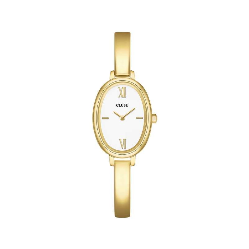 Montre CLUSE l'ovale femme bracelet acier inoxydable doré - vue 1