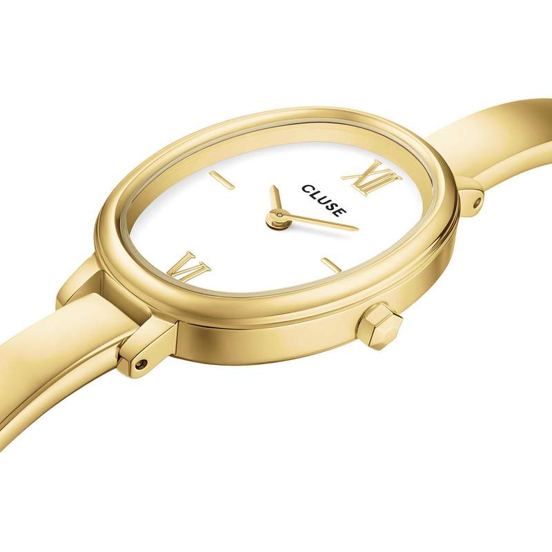 Montre CLUSE l'ovale femme bracelet acier inoxydable doré - vue 2