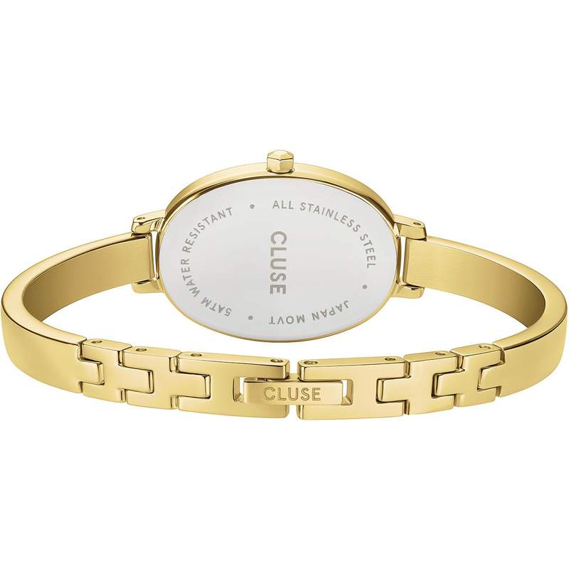 Montre CLUSE l'ovale femme bracelet acier inoxydable doré - vue 3