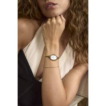 Montre CLUSE l'ovale femme bracelet acier inoxydable doré