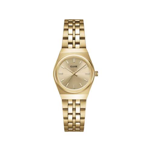 Montre CLUSE retro 70s mini femme bracelet acier inoxydable doré