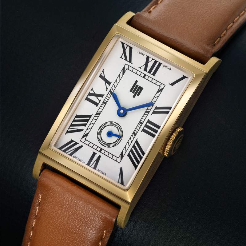 Montre LIP LIP churchill t18 LIP mixte bracelet cuir marron clair - vue D1
