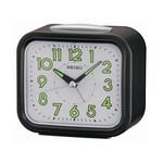 Réveil Seiko noir métallisé - vue 1