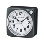 Reveil de poche Seiko classique plastique noir - vue 1