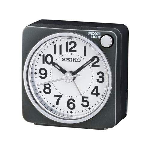 Reveil de poche Seiko classique plastique noir