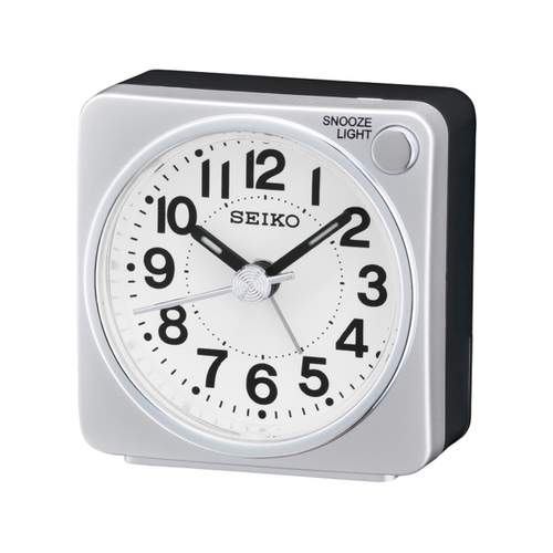 Réveil Seiko analogique plastique gris