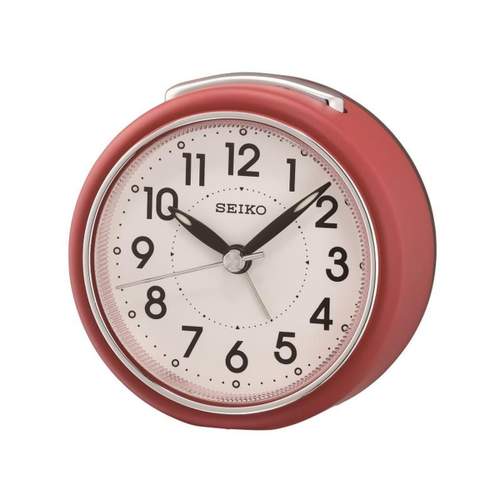 Seiko red plastic alarm clock