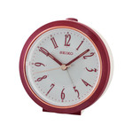 Réveil Seiko analogique plastique rouge - vue 1