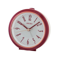 Réveil Seiko analogique plastique rouge