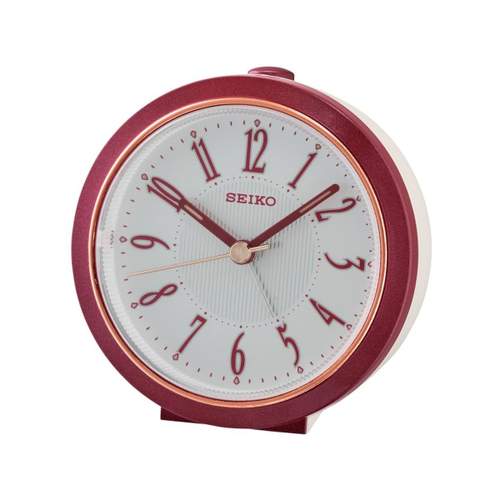 Réveil Seiko analogique plastique rouge