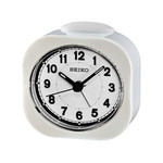 Réveil Seiko analogique plastique blanc - vue 1