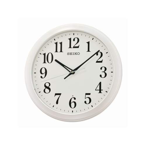 Pendule murale Seiko plastique blanc 33 cm