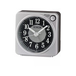 Réveil Seiko carré plastique argent - vue 1