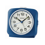 Réveil Seiko carré plastique bleu - vue 1