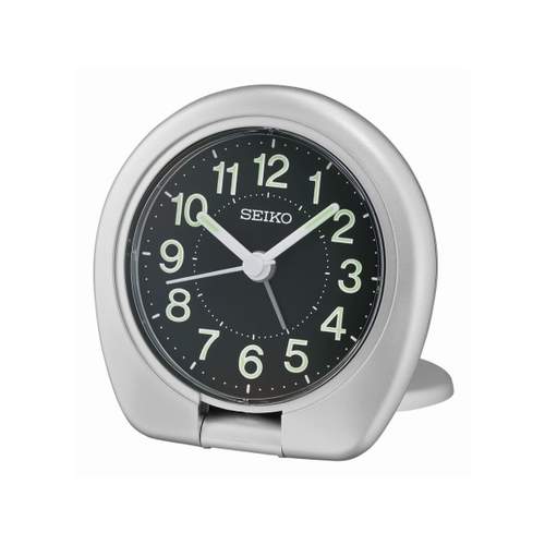 Réveil de voyage Seiko plastique gris