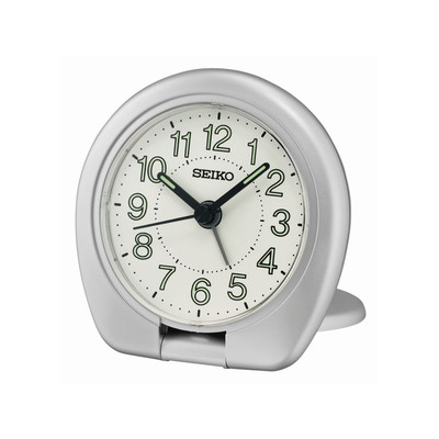 Réveil Seiko QHE207E - Affichage Clair, Alarme Bip, Fonction Snooze - 10,4 X 9,7 X 5,5 Cm - Plastique, Silencieux