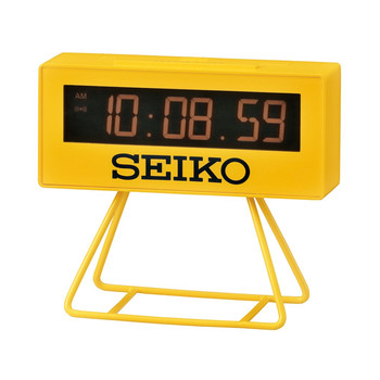 Réveil Seiko affichage digital plastique jaune
