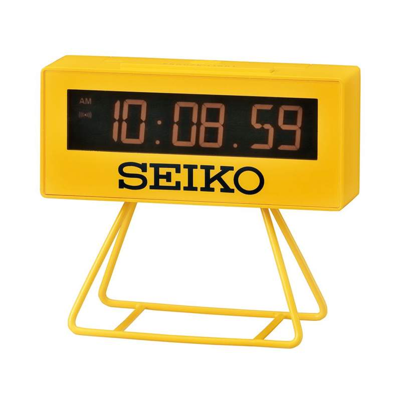 Réveil Seiko affichage digital plastique jaune - vue 1