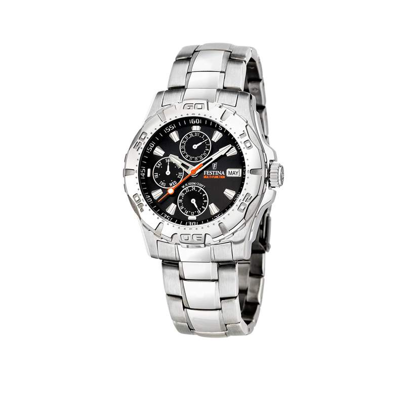 Montre Festina homme acier bracelet acier - vue 1