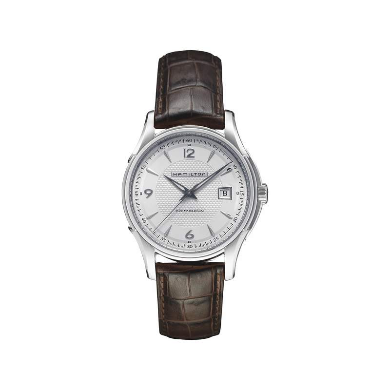 Montre Hamilton homme cuir croco marron - vue 1