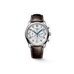 Montre Longines homme acier bracelet cuir - vue 1