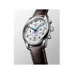 Montre Longines homme acier bracelet cuir - vue D4