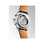 Montre Longines homme acier bracelet cuir - vue 3