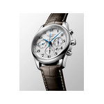 Montre Longines homme acier bracelet cuir - vue D4