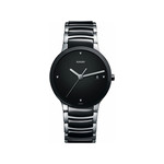 Montre RADO Centrix Diamonds homme acier noir bracelet céramique - vue 1