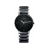 Montre RADO Centrix Diamonds homme acier noir bracelet céramique