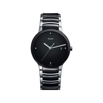 Montre RADO Centrix Diamonds homme acier noir bracelet céramique
