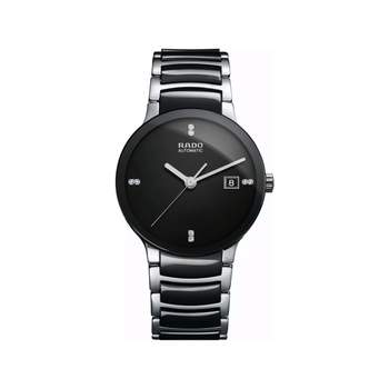 Montre RADO Centrix Diamonds homme automatique acier noir bracelet céramique