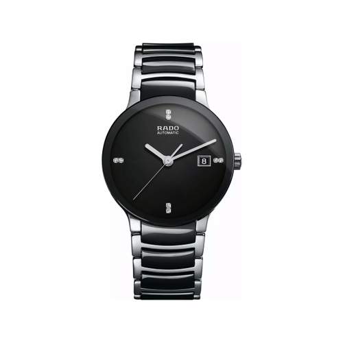 RADO Centrix Diamonds men's automatic watch black steel ceramic bracelet