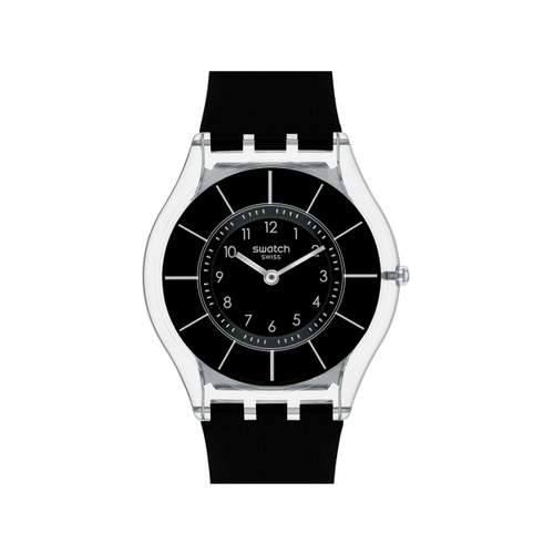 Montre Swatch homme acier caoutchouc noir