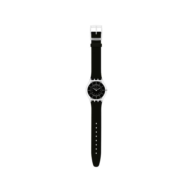 Montre Swatch homme acier caoutchouc noir - vue 2