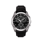 Montre TISSOT COUTURIER CHRONOGRAPHE homme cadran noir bracelet cuir noir - vue 1