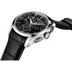 Montre TISSOT COUTURIER CHRONOGRAPHE homme cadran noir bracelet cuir noir - vue 3