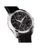 Montre Tissot homme chronographe acier bracelet cuir noir - vue VD1