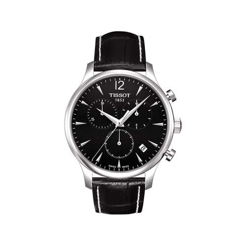 Montre Tissot homme chronographe brac cuir noir
