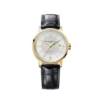Baume & Mercier men's gold watch with leather strap