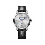 Montre Baume & Mercier Clifton homme automatique acier bracelet cuir noir - vue 1