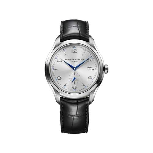 Montre Baume & Mercier Clifton homme automatique acier bracelet cuir noir