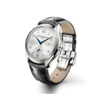 Montre Baume & Mercier Clifton homme automatique acier bracelet cuir noir - vue D1