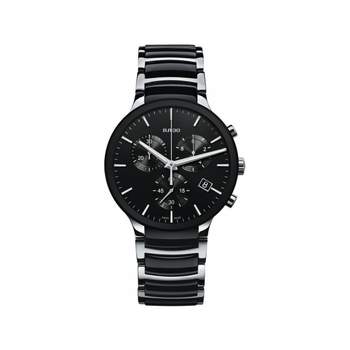 Montre RADO Centrix Chronograph homme acier noir bracelet céramique