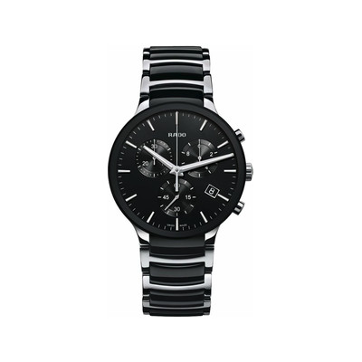 Montre RADO Centrix Chronograph homme acier noir bracelet céramique