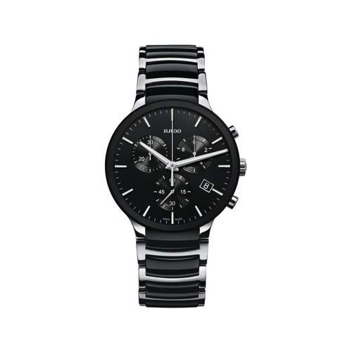 Montre RADO Centrix Chronograph homme acier noir bracelet céramique