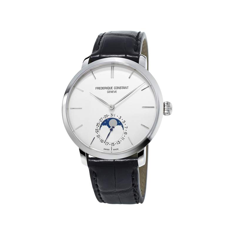 Montre Frederique Constant homme acier cuir - vue 1